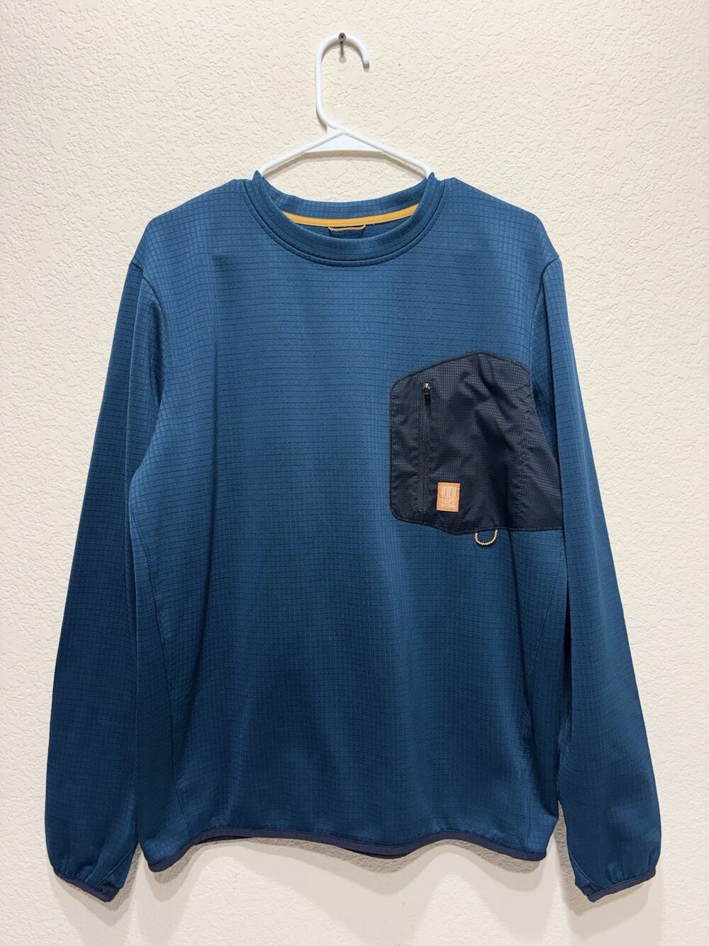 Topo Designs Sweatshirt Quilted Turquoise Large